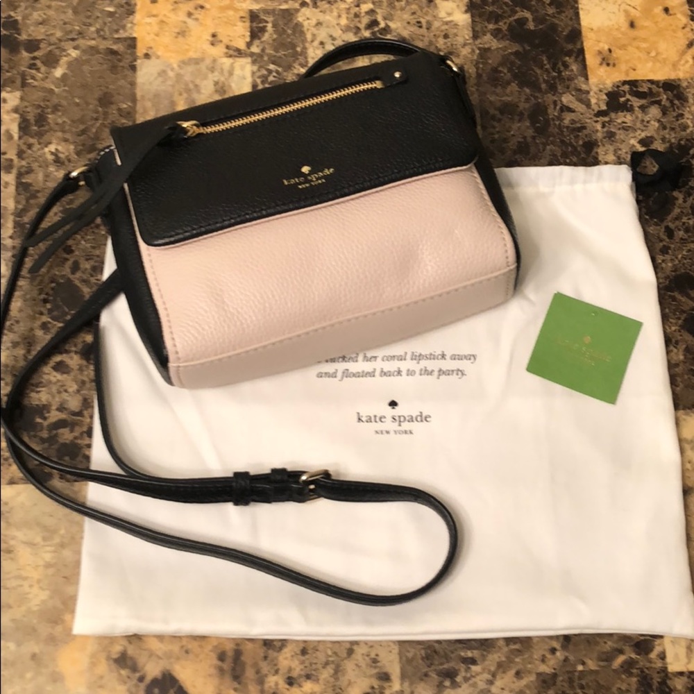 Black and Tan Kate Spade bag.